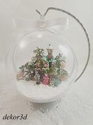 Bombka 3d kolędnicy dekoracja świąteczna zimowa