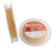 Koreańska 7-strunowa linka stalowa jubilerska, złota, 0,3 mm., 1 m.