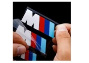 Naklejka Znaczek BMW Emblemat Zaciski logo 57mm x 19mm Mpower Performance