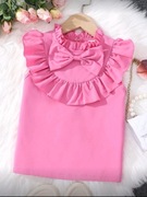 Śliczna bluzeczka dziewczęca z falbankami i kokardką