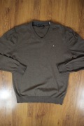 Sweter Esprit r. S brązowy dekolt v bawełniany męski