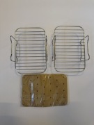 stojak metalowy do gotowania na parze lub do garnka + mata silikonowa