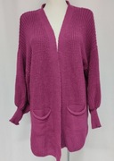 Made in Italy damski fioletowy sweter kardigan 3XL/46