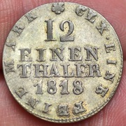 Saksonia 1/12 talara 1818 Drezno
