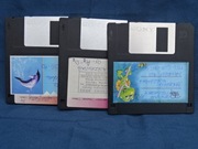 Dyskietki 3,5" 2HD 1,44 MB SONY używane kolor czarny 3 szt.