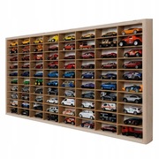 Półka na resoraki samochodziki auta drewno złożona przegródki hot wheels th