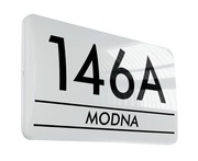 PODŚWIETLANY numer domu tabliczka adresowa LED M3 modny nowoczesny dom