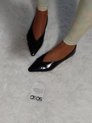 (40) ASOS Design/ Czarne baleriny biznesowe z Londynu, NOWE 