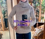 Ciepły golf z alpaką Lindex S sweter j nowy damski swetr zimowy jesienny