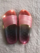 Różowe kolorowe tęczowe świecące buty klapki Next 12 ok. 33