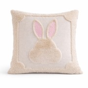 Poszewka na poduszkę Wielkanoc/ zajączek / króliczek beżowa 45x45 