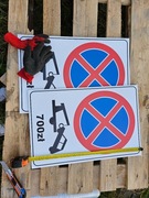 ZAKAZ PARKOWANIA grozi odholowaniem ZNAK tabliczka 40 x 60 cm 700 zł