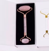 Wałek do twarzy + Gua Sha z różowego kwarcu do masażu i pielęgnacji