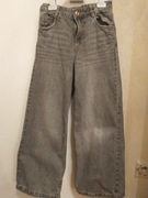 Dżinsy spodnie dziewczęce z szerokimi nogawkam  r.134