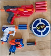Zestaw 3 pistoletów wyrzutni strzałek NERF