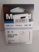 Haczyki Mustad nr. 16 z przyponem / biały robak.