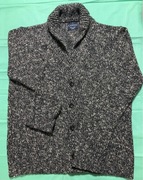 C&A męski ciepły sweter kołnierz szalowy wykładany