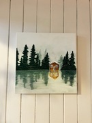 Obraz akrylowy „ Żółta chata” Norwegia