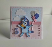 Kartka na urodziny ręcznie robiona Bluey