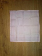 Chusteczka bawełniana do nosa damska naszywka 28 x 26cm różowa nowa