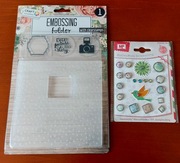 folder do wytłaczania / embossingu (kropki)  ze stemplami + ćwieki