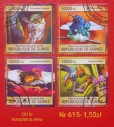 Znaczki fauna:615: ptaki- Gwinea 2016r 