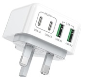 Ładowarka USB-C, szybka wtyczka USB-C, 40 W, 4-portowa