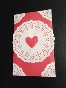 Kartka okolicznościowa ręcznie robiona. Walentynki 