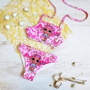 Strój kąpielowy dwuczęściowy LOL Surprise dla dziewczynki, rozmiary 104-110