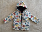 Ocieplana kolorowa kurtka w dinozaury auta cars miś 86 jak nowa