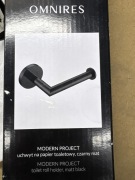 Omnires Modern Project uchwyt papieru toaletowego  MP60510BL czarny