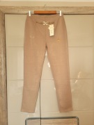 beżowe eleganckie spodnie damskie M