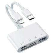Adapter SD/microSD/USB/USB-C do telefonu USB-C/Lightning 4w2 MFI