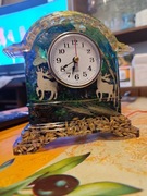 Ozdobny zegar z żywicy epoksydowej z lampkami LED 