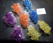  Klamra szczęka spinka duża do włosów 8,5x6 róża