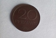 Moneta niemiecka - 20 PFENNIG fenigi DDR \ NRD z 1969 roku
