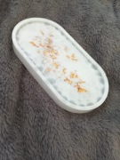  podstawka na biżuterię taca złoty  bialy