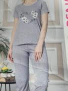 Piżama damska szara 