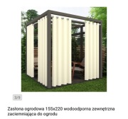 Wodoodporna zasłona ogrodowa na tunel 155x220