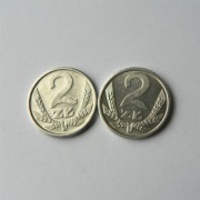 Zestaw 2 zł złote 1989, 1990 ideał