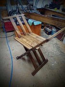 Krzesło rycerskie, krzesło nożycowe rekonstrukcja 