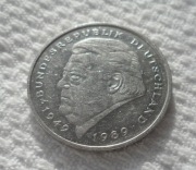 Niemcy RFN DM 2 marki deutsche mark 1990 F KM# 175 Franz Josef Strauß