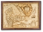 Dania mapa, 1570 r, obraz grawer