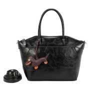 INES DeLAURE Wygodna torebka czarna A-251