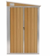 Szopa ogrodowa, mocowana do ściany, brązowa, 118x194x178 cm, vidaXL, nowa