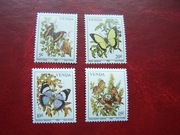 Venda 1980 MNH Mi. 34/37 Fauna Owady Motyle