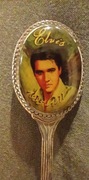 Łyżeczki pamiątkowe posrebrzane z Elvisem Presley