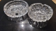 Stare Polskie Szkło  Ząbkowice Atrakcyjny zestaw 2 popielnic kryształ 