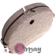 Organizer Obag MOON LIGHT brązowy – plecionka beżowy 2 kieszenie | OMAY