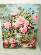 Obraz malowany ręcznie akwarelami na blejtramie na płótnie 